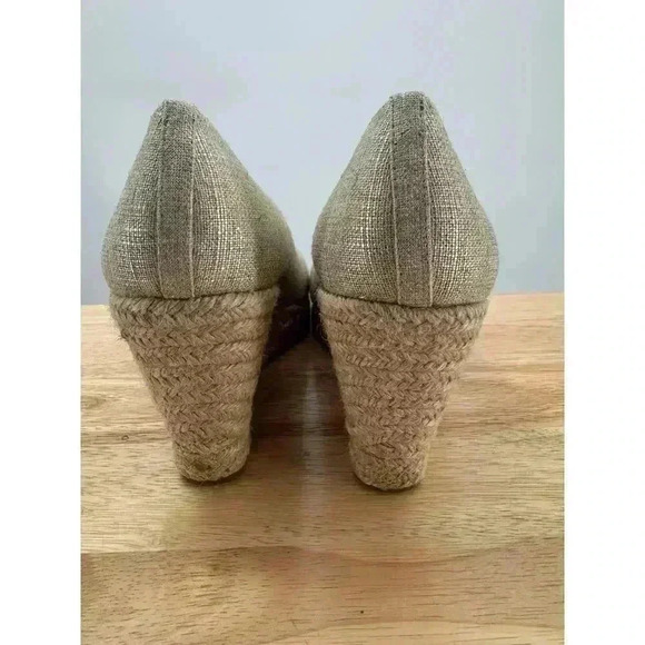 J. Crew Women's Seville Metallic Gold Wedge Espadrilles Sz 11 Summer Shoes - Picture 5 of 10